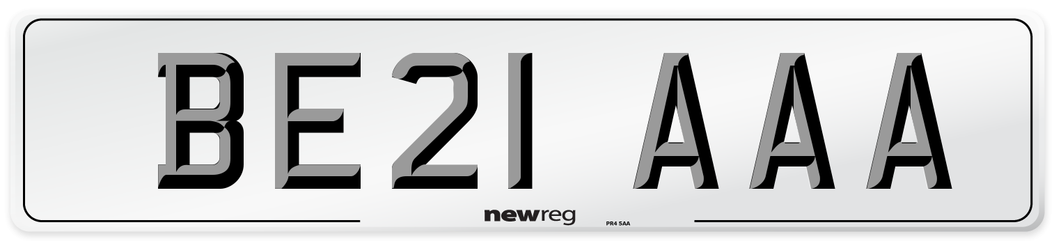 BE21 AAA Number Plate from New Reg